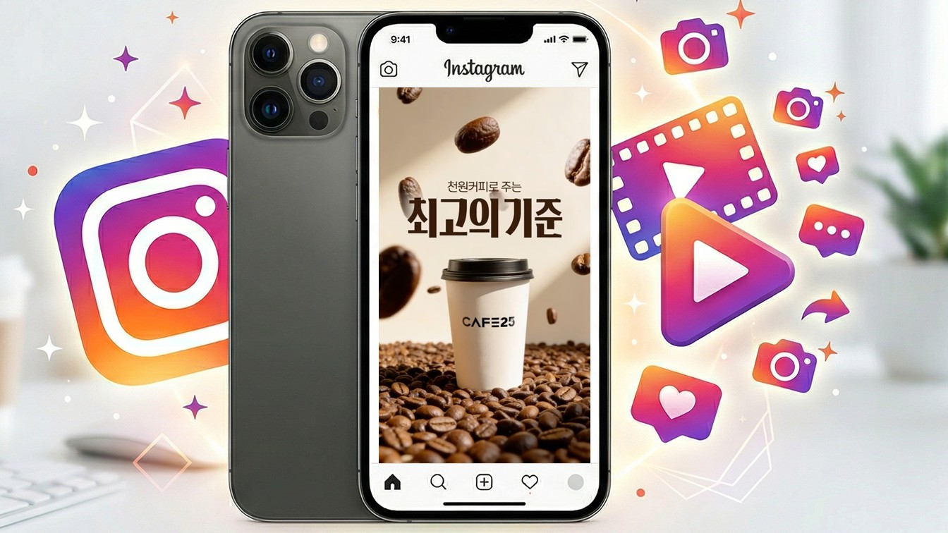 CAFE25 천원커피 브랜드 릴스